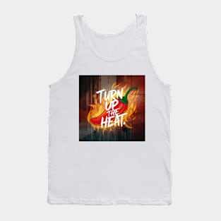 Turn Up The Heat, Hot Sauce Graffiti Design Tank Top